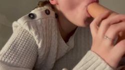 This naughty girl with small breasts enjoys her sextoy