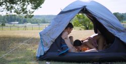 Fucking my sexy girlfriend in a tent under the stars