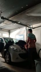 I take my wife's beurette on the hood of my benz