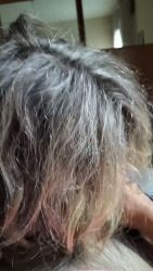 My wife and her pink hair give me a really good blowjob first thing in the morning