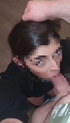 Brunette lips wrapped around my throbbing length