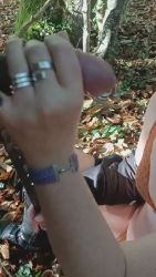 Beautiful outdoor pipe, I squirt in his mouth