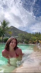 Callmesloo strips and fingers poolside