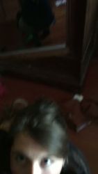 Brunette gives a sloppy blowjob pov