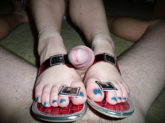 Shoejob High Heels fetish cum on Feet, Soles n°30