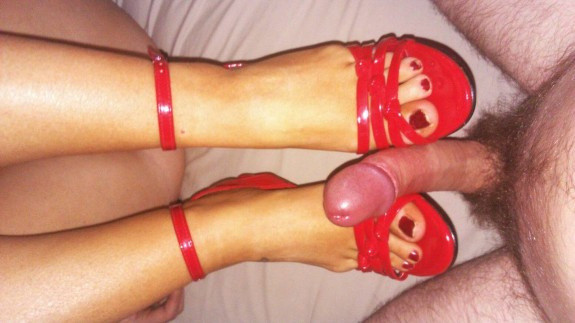 Shoejob High Heels fetish cum on Feet, Soles n°38